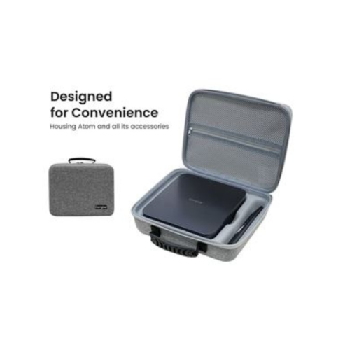 Dangbei Atom Laser Portable Projector, Google TV, 1200 ISO Lumens 180", 1080p, HDR10 & Google Assistant Voice Control and Carry Case Bundle