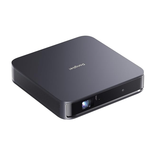 Dangbei Atom Laser Portable Projector, Google TV, 1200 ISO Lumens 180", 1080p, HDR10 & Google Assistant Voice Control and Carry Case Bundle