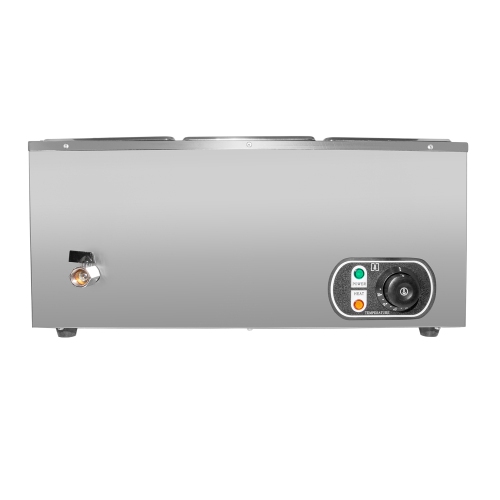 A-HB1V-3 Bain Marie Steam Warmer | Electric Buffet Food Warmer | 3 Tanks | 110V