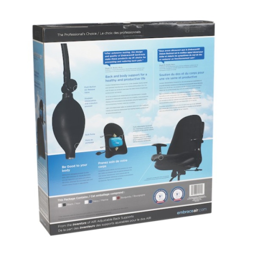 Dossier de luxe EmbraceAIRPlus avec système d'air réglable (Made in Canada) - Bleu marine