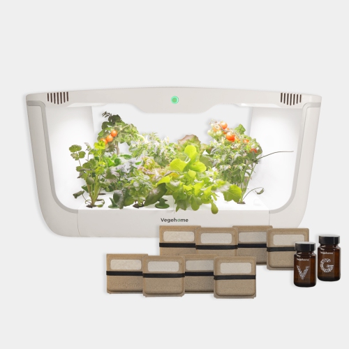 Jardin d'intérieur hydroponique Oasis de Vegehome avec trousse de démarrage de 8 capsules