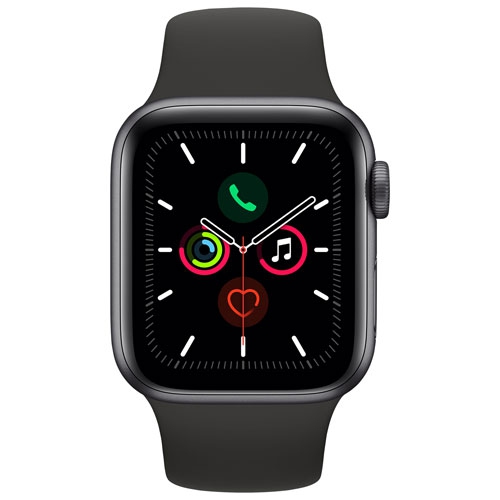 Refurbished 40mm Space Grey Aluminum Case with Black Sport Band