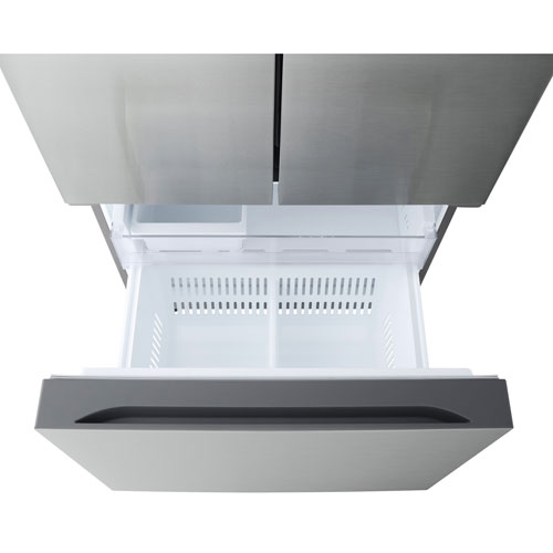 Réfrigérateur à deux portes 25 pi³ 33 po avec machine à glaçons automatique de LG - Argenté platine