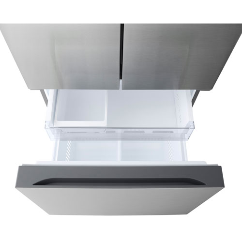 Réfrigérateur à deux portes 25 pi³ 33 po avec machine à glaçons automatique de LG - Argenté platine