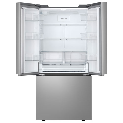 Réfrigérateur à deux portes 25 pi³ 33 po avec machine à glaçons automatique de LG - Argenté platine