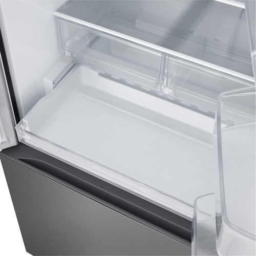 Réfrigérateur à 3 portes 25,1 pi³ 33 po avec machine à glaçons automatique de LG - Inox noir