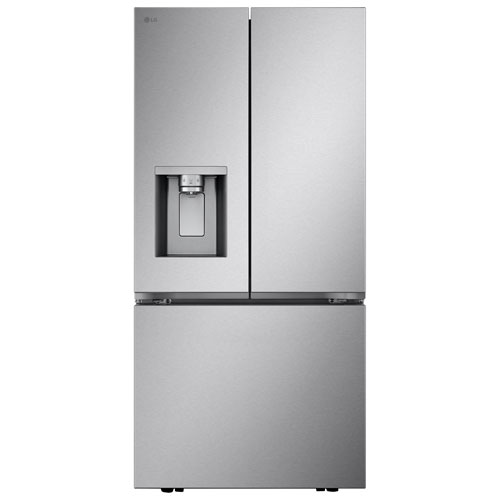 LG 33" 24.5 Cu. Ft. 3-door French Door Refrigerator with Water & Ice Dispenser - Stainless Steel