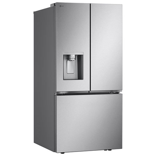 LG 33" 24.5 Cu. Ft. 3-door French Door Refrigerator with Water & Ice Dispenser - Stainless Steel