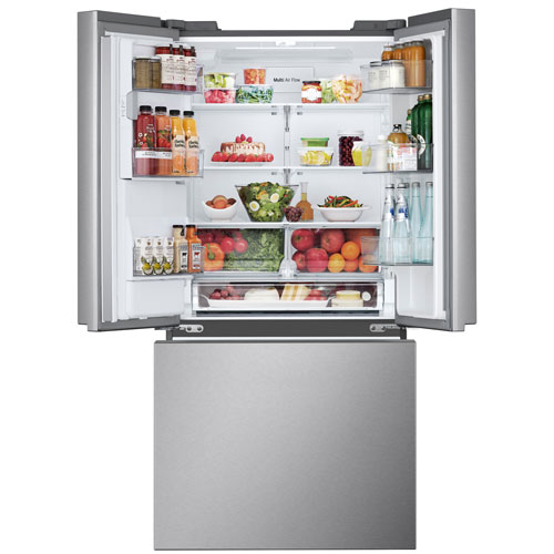 LG 33" 24.5 Cu. Ft. 3-door French Door Refrigerator with Water & Ice Dispenser (LF25S6330S) - Stainless Steel