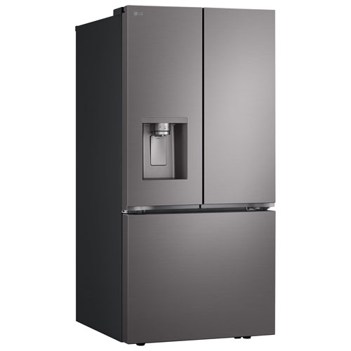 LG 33" 24.5 Cu. Ft. 3-door French Door Refrigerator with Water & Ice Dispenser - Black Stainless