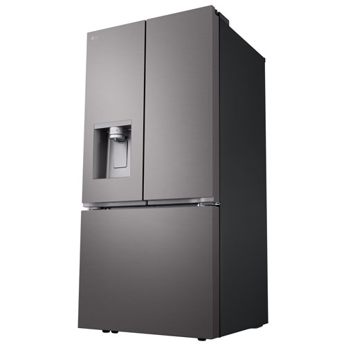 LG 33" 24.5 Cu. Ft. 3-door French Door Refrigerator with Water & Ice Dispenser - Black Stainless