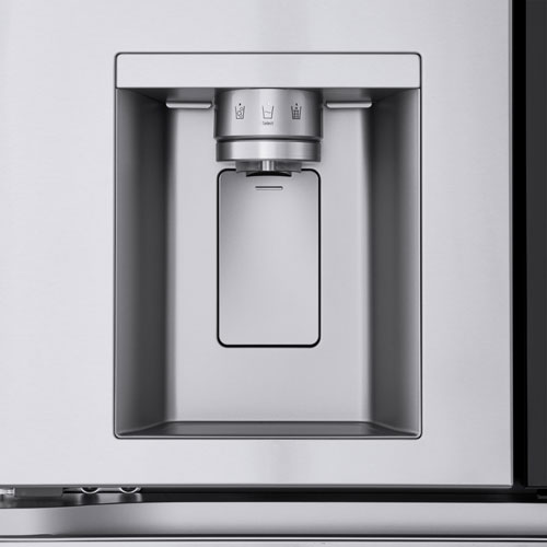 Réfrigérateur à deux portes MAX à profondeur standard 28,6 pi³ 36 po InstaView de LG avec MyColor - Inox