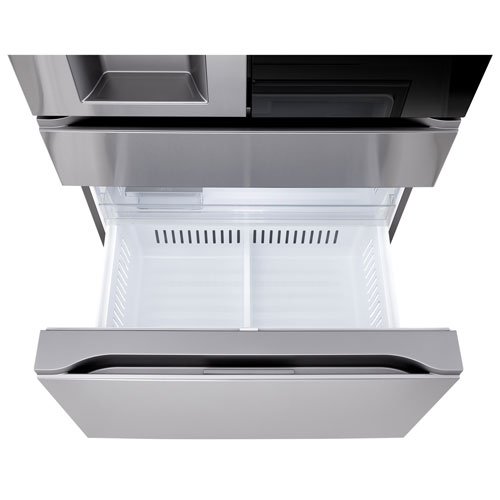 Réfrigérateur à deux portes MAX à profondeur standard 28,6 pi³ 36 po InstaView de LG avec MyColor - Inox