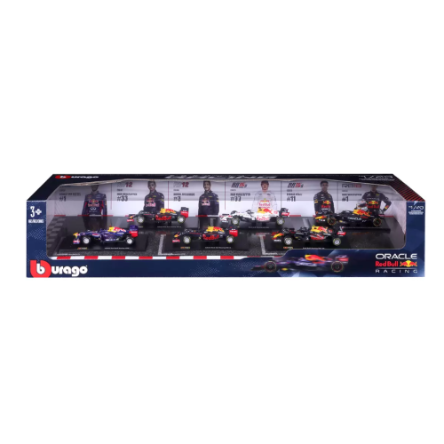 BURAGO  : Formula 1 Bull - Exclusive 1:43 Die Cast 6 Pack Set In Red