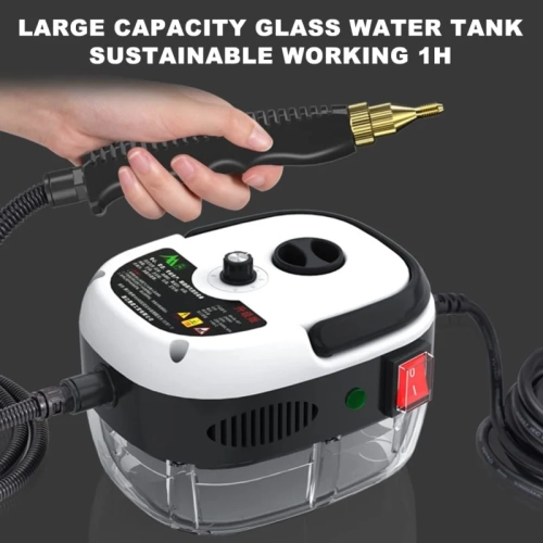 Portable Handheld Steam Cleaner - High Temperature Pressurized Cleaning Machine with Brush Heads for Kitchen, Furniture, Bathroom