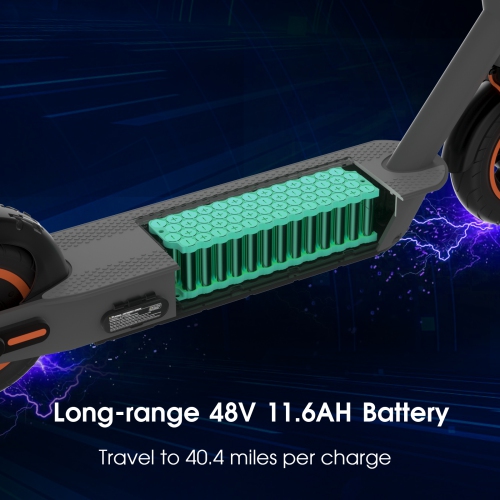 Hiboy S2 MAX Electric Scooter, 500W Motor/ 65km Range/ 31km/h / 10" Pneumatic Tires/ Dual Braking System, Portable and Foldable Commuter E-scooter