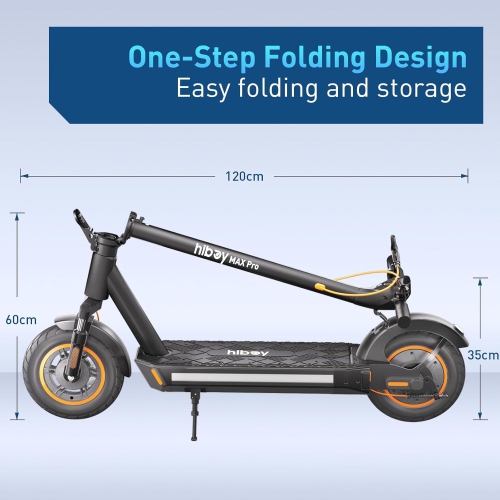 Hiboy MAX Pro Electric Scooter, 74km Range / 35km/h / 650W Motor / 11'' Pneumatic Tires / Split Hub Design / Dual Suspension / 120kg MAX Load,