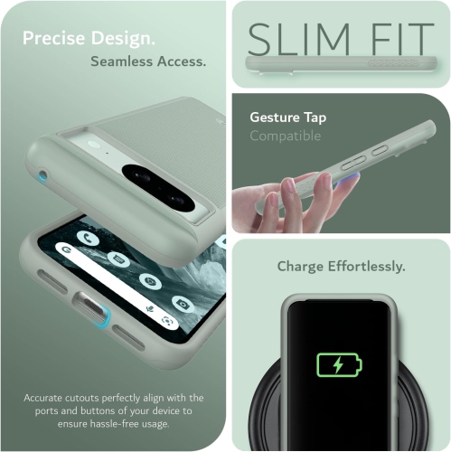 TUDIA MergeGrip Google Pixel 8 Case MagSafe Compatible - Green Lily