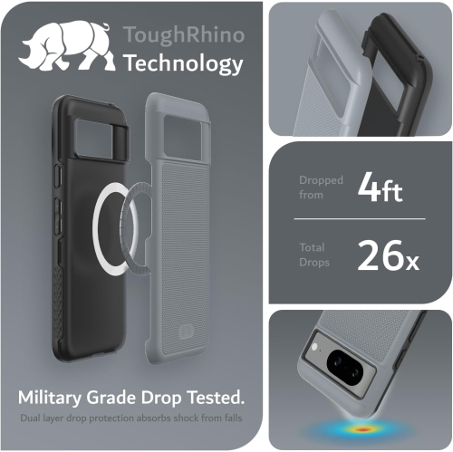 TUDIA MergeGrip Google Pixel 8 Case MagSafe Compatible - Hazel Gray