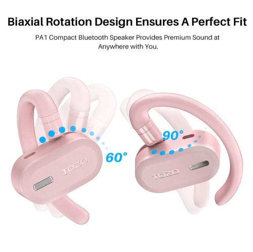 TOZO OpenBuds True Open Ear Wireless Earbuds with Multi-Angle Adjustment Bluetooth 5.3 Headphones with Dual-Axis Design for Long-Lasting Comfort