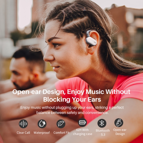 TOZO OpenBuds True Open Ear Wireless Earbuds with Multi-Angle Adjustment Bluetooth 5.3 Headphones with Dual-Axis Design for Long-Lasting Comfort