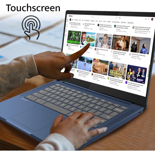 Lenovo IdeaPad Slim 3 Chromebook, 14″ FHD IPS Touchcreen Laptop, MediaTek Kompanio 520 Processor, 64GB eMMC, 4GB RAM, Chrome OS, Abyss Blue, 32GB USB