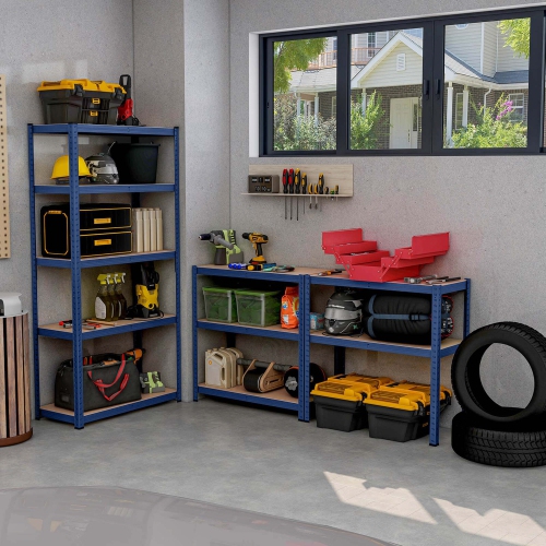 Costway 2 PCS 5 Tier Adjustable Garage Shelving Unit with 2000 lbs Max Load for Warehouse