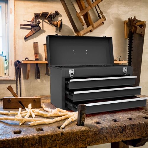 Coffre à outils portatif armoire de rangement garage Mechanic Organizer de Costway à 3 tiroirs