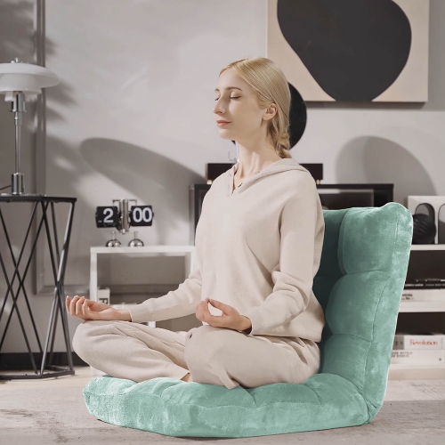 Costway Adjustable 14-Position Floor Chair Folding Lazy Gaming Sofa Chair Cushioned New