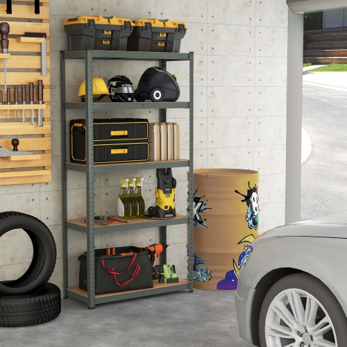 Costway 3 PCS 5 Tier Adjustable Garage Shelving Unit with 2000 lbs Max Load for Warehouse