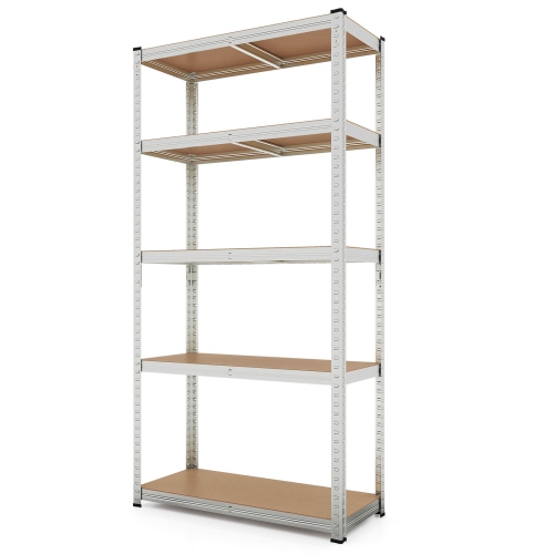 Costway 5 Tier Adjustable Garage Shelving Unit with 2000 lbs Max Load for Warehouse