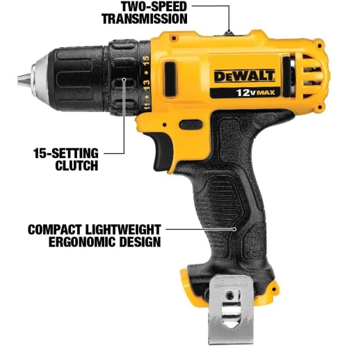 Tournevis à percussion et perceuse DeWALT 12 V