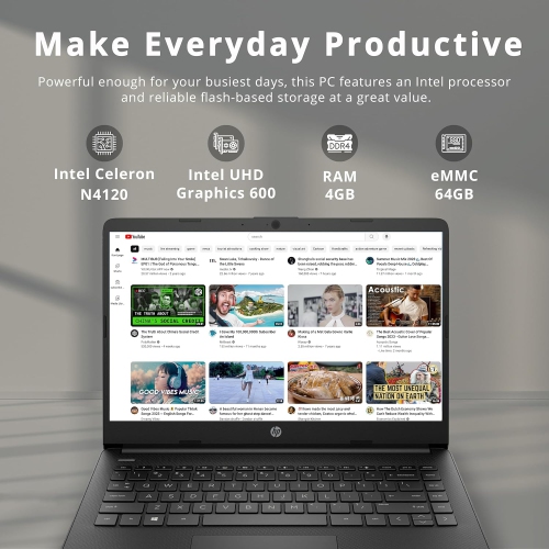 Portable HD BrightView de 14 po Premium Stream de HP
