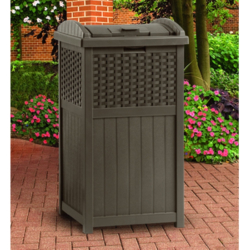 Suncast - Wicker Trash Hideaway® - Java