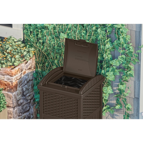 Suncast - Wicker Trash Hideaway® - Java