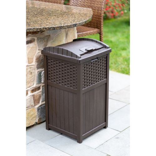 Suncast - Wicker Trash Hideaway® - Java