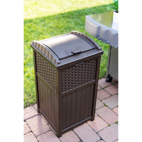 Suncast - Wicker Trash Hideaway® - Java