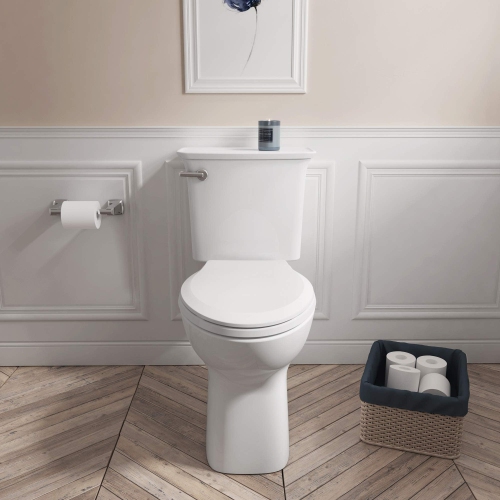American Standard 5503A00 B.020 siège de toilette avant lent et allongé, blanc