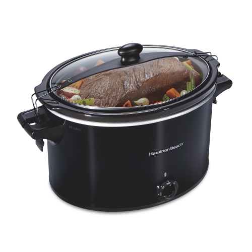 HAMILTON BEACH  Extra-Large Stay Or Go Slow Cooker, 10 Quart Capacity, Black, 33195