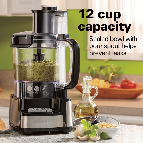 Hamilton Beach 12-Cup Stack And Snap Food Processor