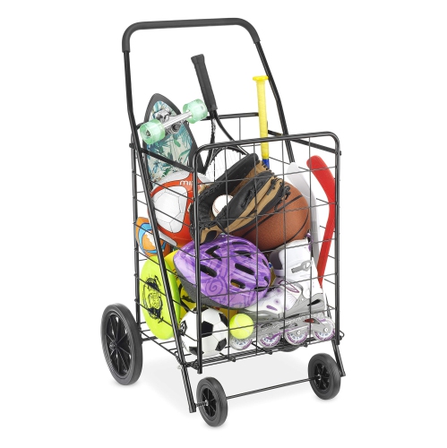 Whitmor 6318-2678 Deluxe Rolling Utility Cart, Black, Extra Large