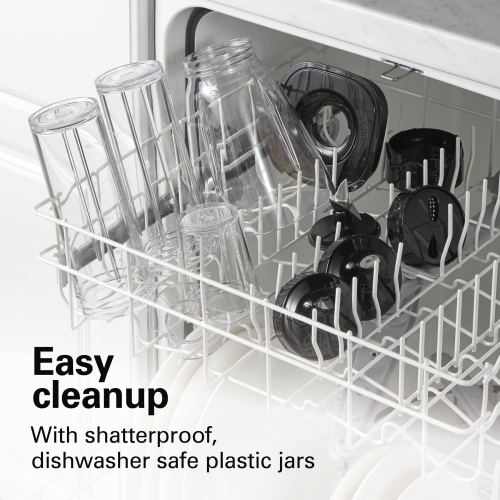 Mélangeur/hachoir compact MULTIBLEND de Hamilton Beach, noir, 52400 oz