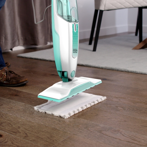 Shark S1000C Steam Mop, White/Seafoam Blue, 12.68 fl oz
