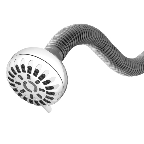 Waterpik PowerPulse Flexible Neck Shower Head Adjustable Shower Head for All Heights, Chrome 7-Mode XPP-703E