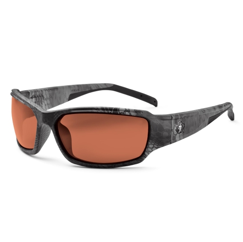 ERGODYNE  Skullerz Thor Polarized Safety Sunglasses - Kryptek Typhon Camo Frame, Polarized Copper Lens In Black