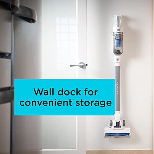 BLACK+DECKER POWERSERIES+ 16V MAX Cordless Stick Vacuum with LED Floor Lights, Lightweight, Multi-Surface, White (BHFE..