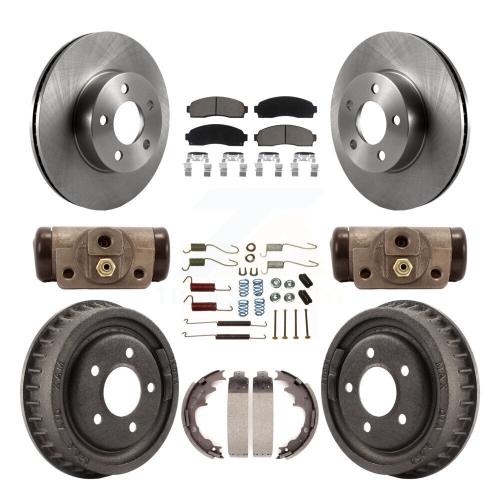 CMX  Front Rear Brake Rotor Ceramic Pad & Drum Kit (9PC) for Mazda B4000 With 9" Diameter K8C-103393