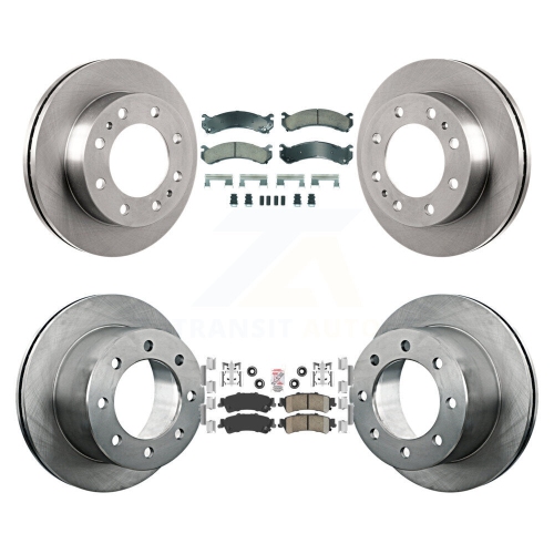 TRANSIT AUTO  Front Rear Ceramic Pads And Disc Brake Rotors Kit for 2001 Gmc Sierra 3500 K8A-107331
