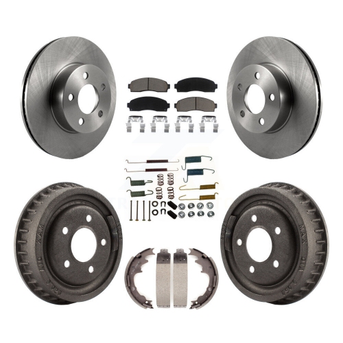 CMX  Front Rear Brake Rotor Ceramic Pad & Drum Kit (7PC) for Mazda B4000 With 9" Diameter K8C-103388