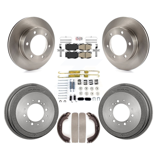 Front Rear Brake Rotor Ceramic Pad And Drum Kit For Toyota Tacoma With 6 Lug Wheels K8A-100367